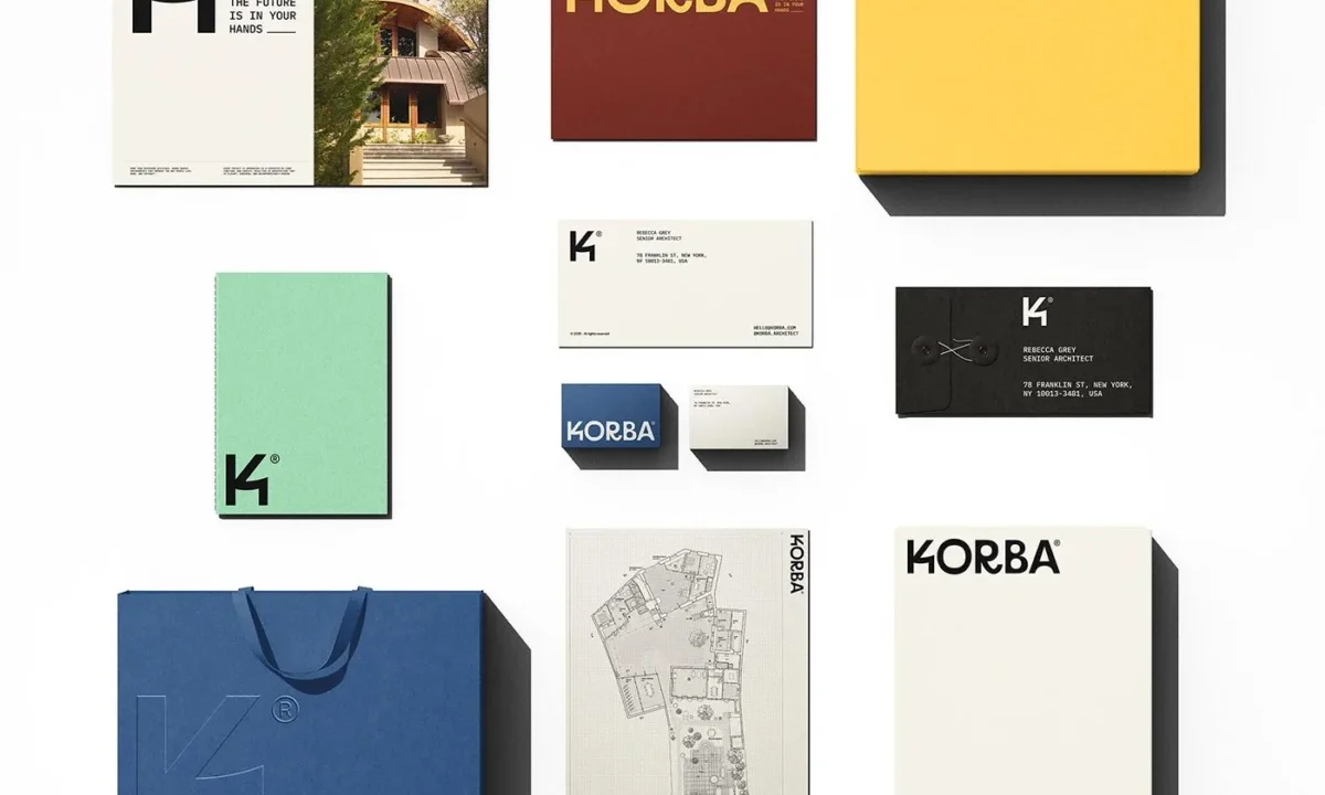KORBA Architectural Studio Branding System: A Masterclass in Geometric Precision and Tactile Storytelling by Jonas Bombardelli