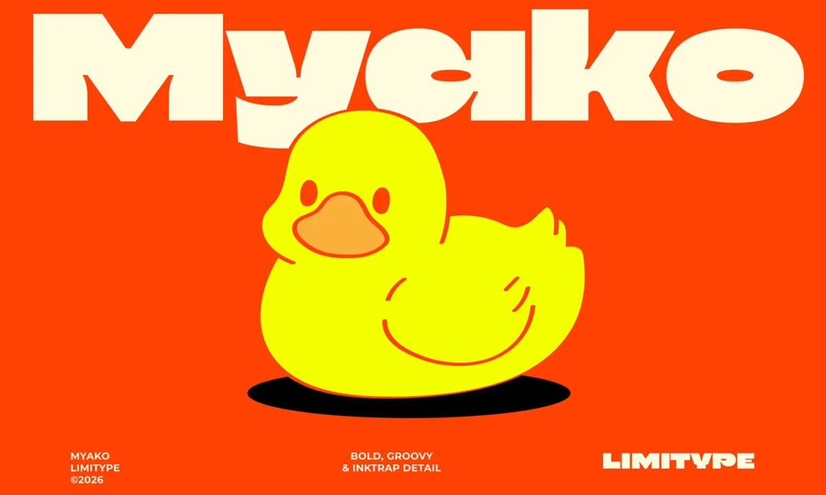 Myako Display Font Specimen and Bold Typography