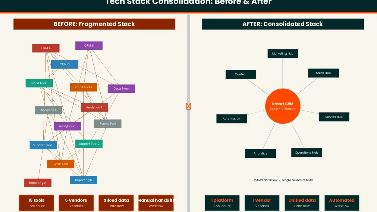 Tech Stack Consolidation: Streamlining Digital Infrastructure for Organizational Efficiency and Growth