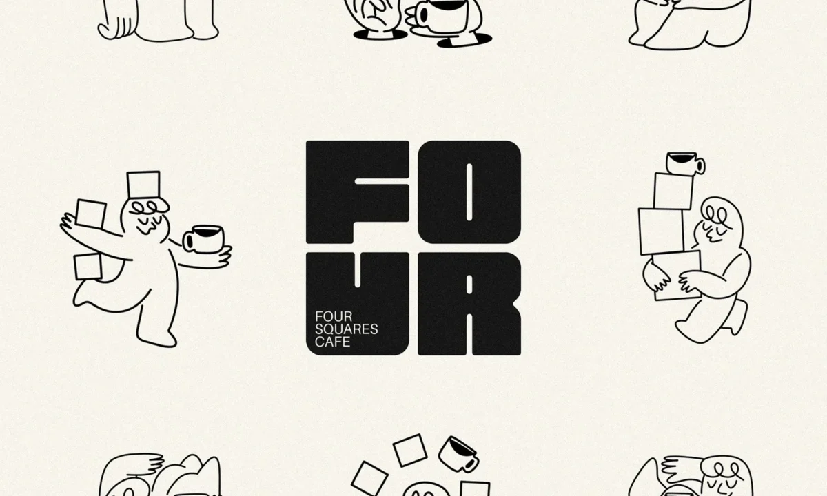 Four Squares Cafe Is a Masterclass in Cafe Branding